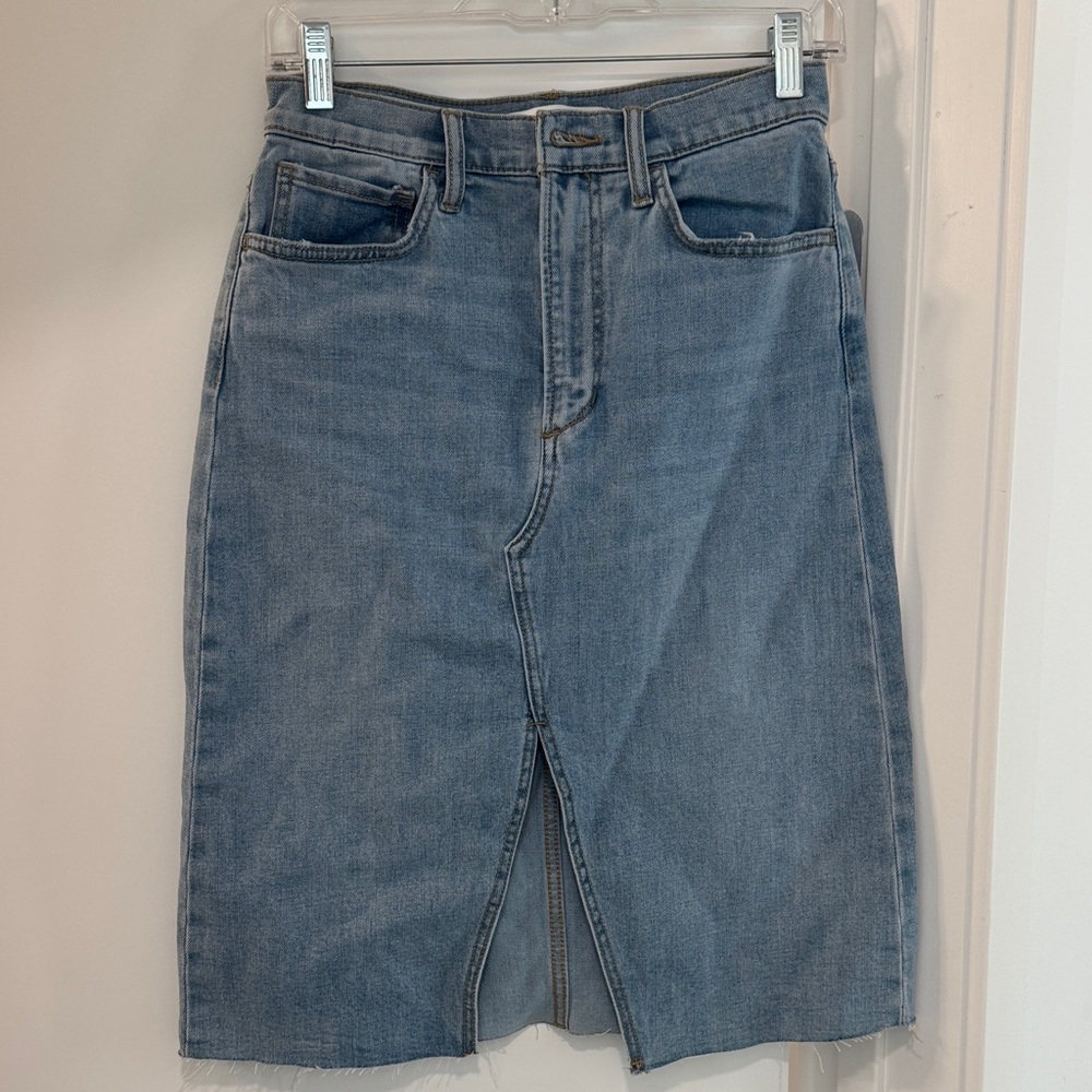 JOE’S Jeans Denim Midi Skirt with Front Slit